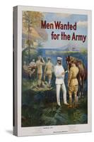 Men Wanted for the Army Recruitment Poster-Michael P. Whelan-Stretched Canvas