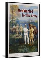 Men Wanted for the Army Recruitment Poster-Michael P. Whelan-Framed Stretched Canvas