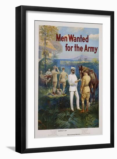 Men Wanted for the Army Recruitment Poster-Michael P. Whelan-Framed Giclee Print