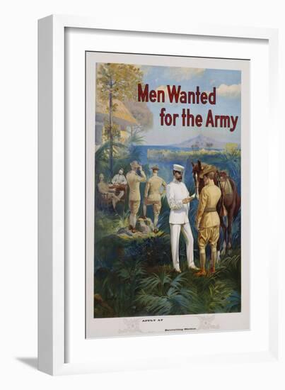 Men Wanted for the Army Recruitment Poster-Michael P. Whelan-Framed Giclee Print