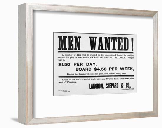 Men Wanted!-null-Framed Art Print