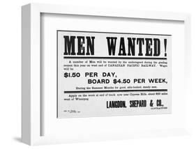 Men Wanted!-null-Framed Art Print