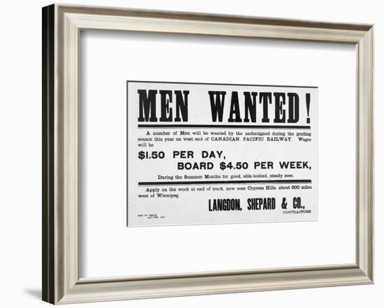 Men Wanted!-null-Framed Art Print