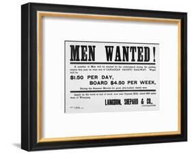 Men Wanted!-null-Framed Art Print