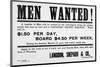 Men Wanted!-null-Mounted Art Print
