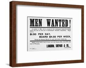 Men Wanted!-null-Framed Art Print