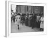 Men Watching Actress Gina Lollobrigida Walk Past-Peter Stackpole-Framed Premium Photographic Print