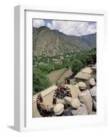 Men Watching Kalash Women Dancing, Spring Festival, Joshi, Bumburet Valley, Pakistan, Asia-Upperhall Ltd-Framed Photographic Print