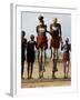 Men Wearing Traditional Body Paint in Nyangatom Village Dance, Omo River Valley, Ethiopia-Alison Jones-Framed Photographic Print