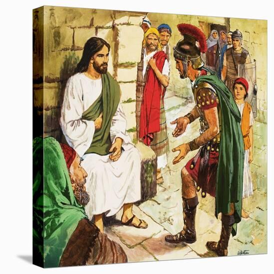 Men Who Came to Jesus: The Roman Soldier-Clive Uptton-Stretched Canvas