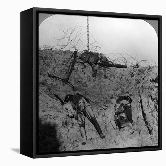 Men Who Fell Contesting the Mine Crater, Hooge, Belgium, World War I, 1914-1918-null-Framed Stretched Canvas