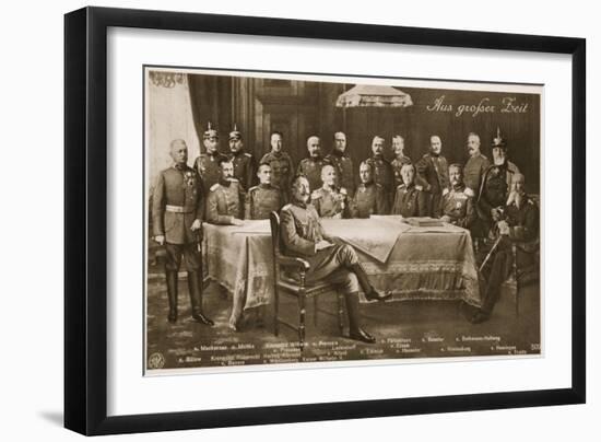 Men Who Have Mobilised the German Nation: the Kaiser and His Chief Military-German photographer-Framed Giclee Print