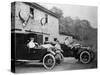 Men with 1905 Lanchester and 1906 Daimler at Fort Augustus, Scotland, 1907-null-Stretched Canvas