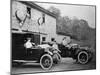 Men with 1905 Lanchester and 1906 Daimler at Fort Augustus, Scotland, 1907-null-Mounted Photographic Print