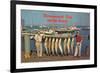 Men with Fish, Narragansett Bay, Rhode Island-null-Framed Art Print