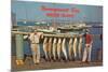 Men with Fish, Narragansett Bay, Rhode Island-null-Mounted Art Print