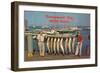 Men with Fish, Narragansett Bay, Rhode Island-null-Framed Art Print