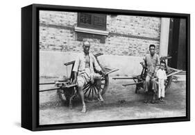 Men with Wheelbarrows, Vietnam, 20th Century-null-Framed Stretched Canvas