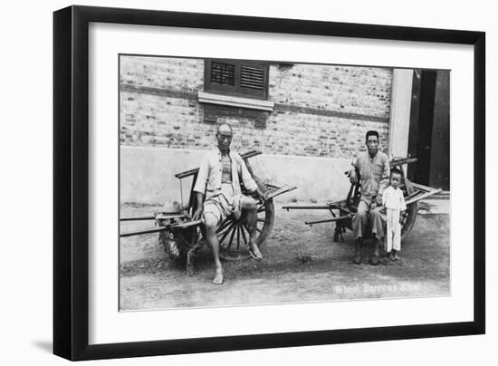 Men with Wheelbarrows, Vietnam, 20th Century-null-Framed Giclee Print
