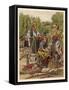 Men Women and Children Hop Picking-null-Framed Stretched Canvas