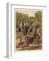 Men Women and Children Hop Picking-null-Framed Art Print