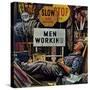 "Men Working," April 12, 1947-Stevan Dohanos-Stretched Canvas