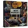 "Men Working," April 12, 1947-Stevan Dohanos-Stretched Canvas