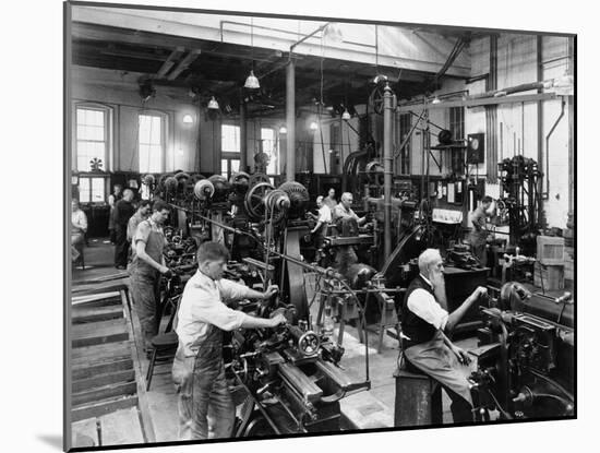 Men Working at Machines in the Government Printing Office, Washington, D.C-null-Mounted Photo