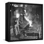 Men Working at the Iron and Steel Mill-Peter Stackpole-Framed Stretched Canvas
