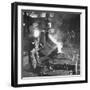 Men Working at the Iron and Steel Mill-Peter Stackpole-Framed Photographic Print