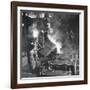 Men Working at the Iron and Steel Mill-Peter Stackpole-Framed Photographic Print