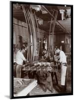 Men Working in a Piano Factory, 1907-Byron Company-Mounted Giclee Print