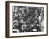 Men Working in Clothing Factory-Ralph Morse-Framed Photographic Print