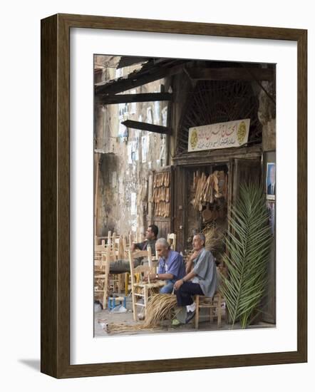 Men Working in Craft Shop, Tripoli, Lebanon, Middle East-Christian Kober-Framed Photographic Print