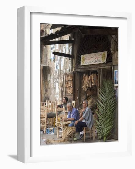 Men Working in Craft Shop, Tripoli, Lebanon, Middle East-Christian Kober-Framed Photographic Print
