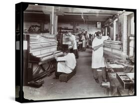 Men Working in the Hardman, Peck and Co. Piano Factory, New York, 1907-Byron Company-Stretched Canvas