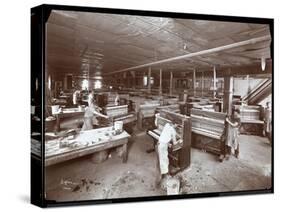 Men Working in the Harrington Piano Co. Factory, 1907-Byron Company-Stretched Canvas