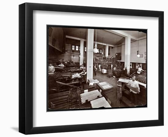 Men Working in the Printing Plant at Metropolitan Life Insurance Co. at 23rd Street and Madison…-Byron Company-Framed Premium Giclee Print