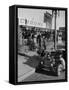 Men Working on a Chromed Roadster in Preparation For a Drag Race-Ralph Crane-Framed Stretched Canvas