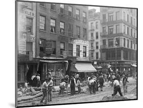 Men Working on Canal Street-null-Mounted Photographic Print