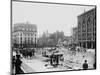 Men Working on Centre and Grand Street-null-Mounted Photographic Print