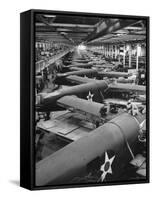 Men Working on Consolidated Aircrafts-Eliot Elisofon-Framed Stretched Canvas