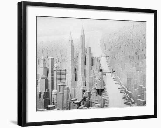 Men Working on Consolidated Edison's Condensation of New York City at the World's Fair, 1939-Margaret Bourke-White-Framed Premium Photographic Print