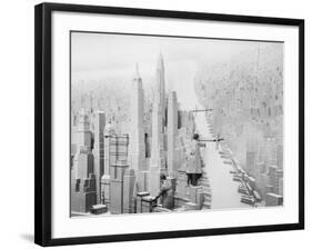 Men Working on Consolidated Edison's Condensation of New York City at the World's Fair, 1939-Margaret Bourke-White-Framed Photographic Print