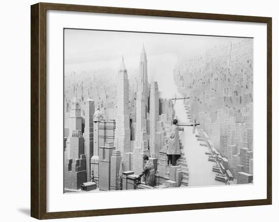 Men Working on Consolidated Edison's Condensation of New York City at the World's Fair, 1939-Margaret Bourke-White-Framed Photographic Print