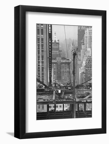 Men Working on New Skyscraper-null-Framed Photographic Print