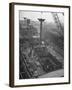 Men Working on the Liberty Ship in the Kaiser Shipyard-Hansel Mieth-Framed Photographic Print