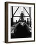 Men Working on the Texas Illinois Natural Gas Company's Pipeline Suspension Bridge-John Dominis-Framed Photographic Print