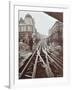 Men Working on Tramline Electricification, Wandsworth, London, 1906-null-Framed Photographic Print