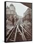 Men Working on Tramline Electricification, Wandsworth, London, 1906-null-Framed Stretched Canvas